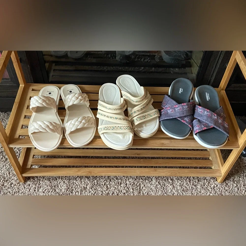 Bundle 3 Sandals-One Crocs, One Sketchers, One S & S, All Sz-8 Used/Nice/Clean
